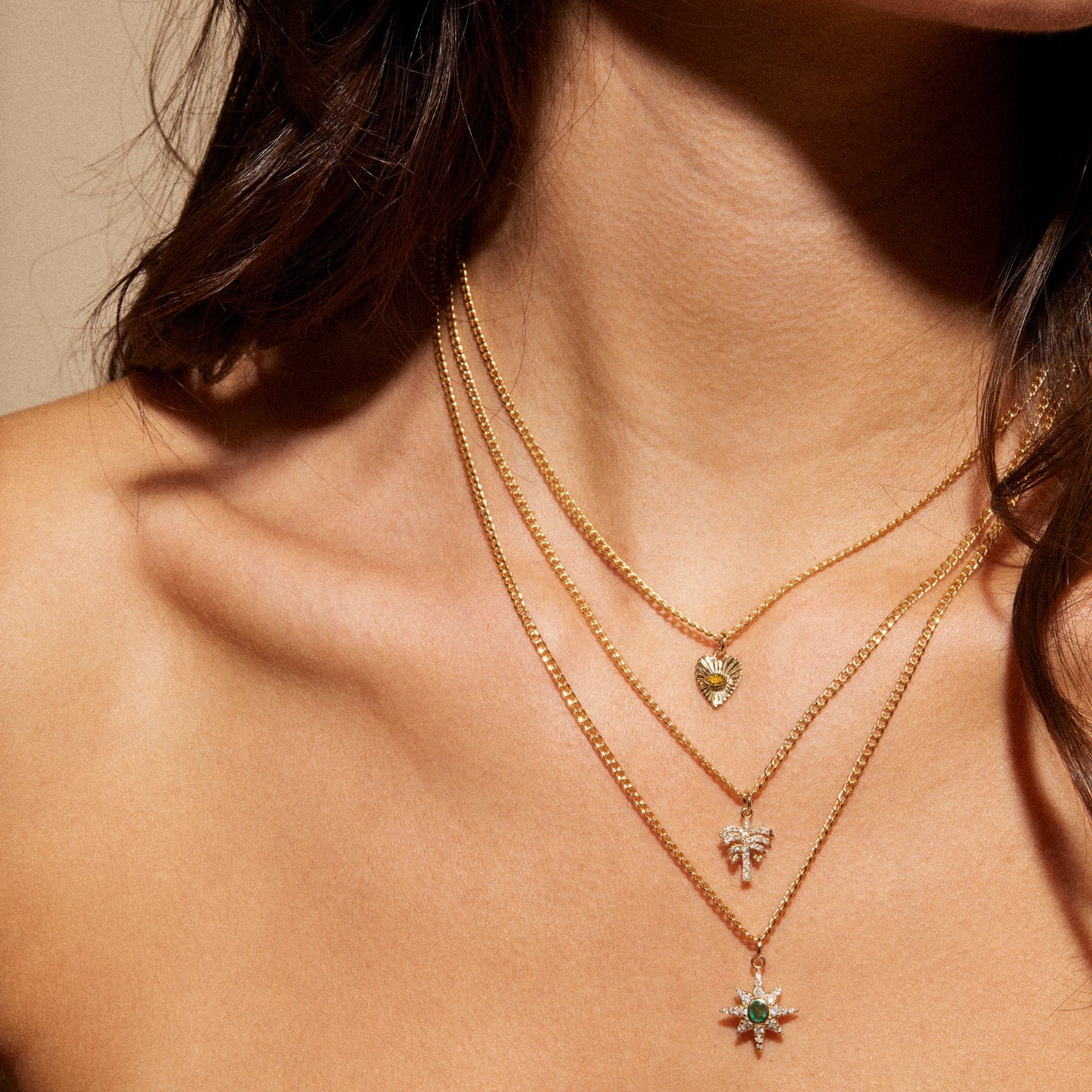 Mini Citrine Sunbeam Heart Charm - Zahava Heirlooms Trunk Show