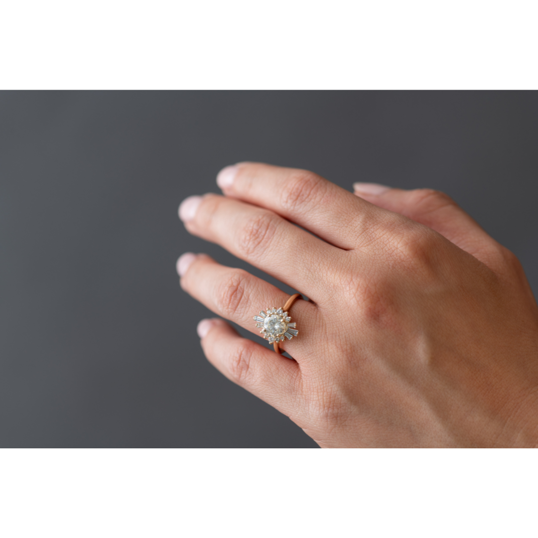 Commitment Collection: Orchid Halo Ring