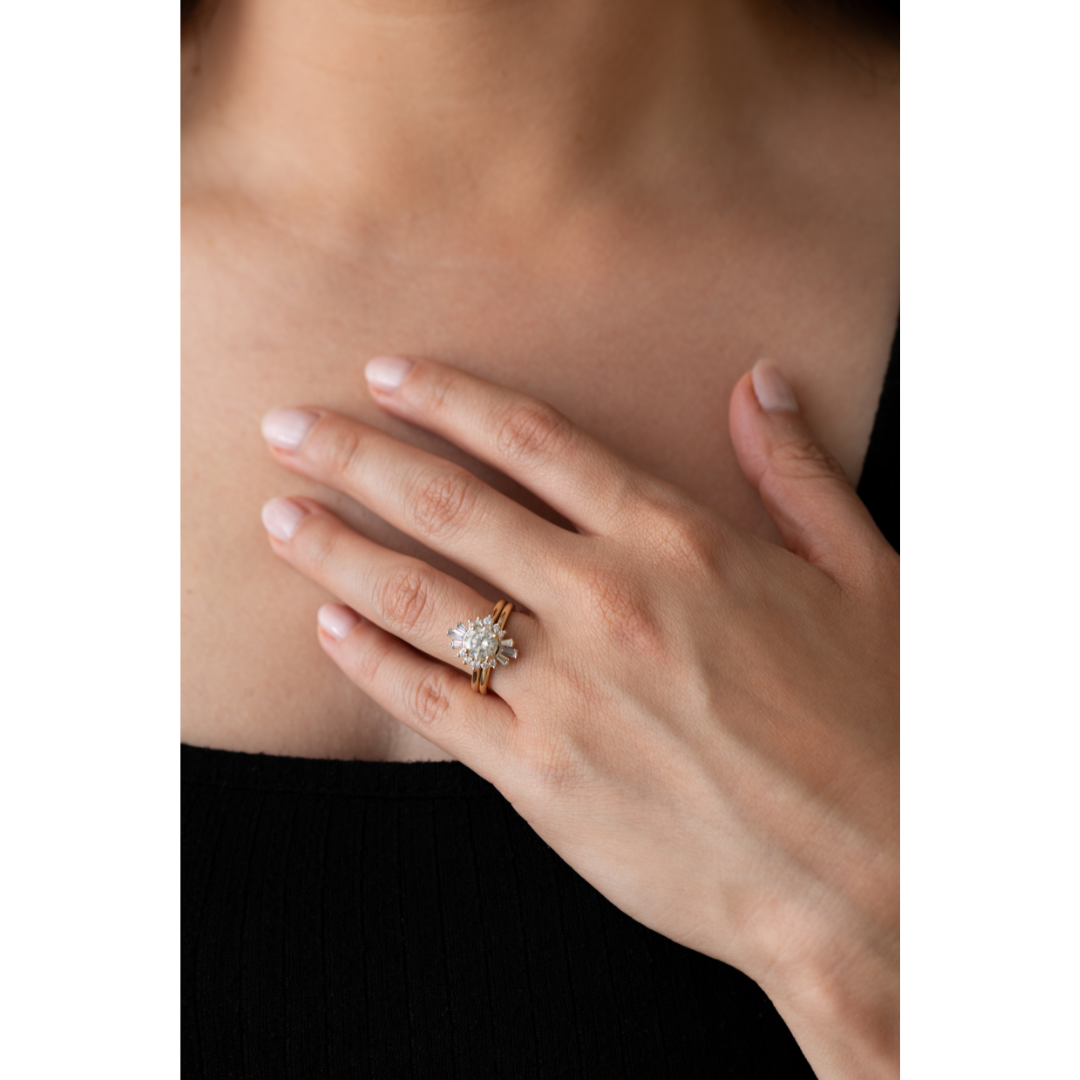 Commitment Collection: Orchid Halo Ring
