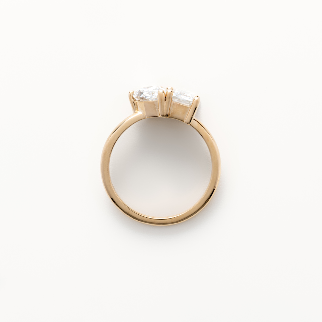 Commitment Collection: Peony Two-Stone Ring