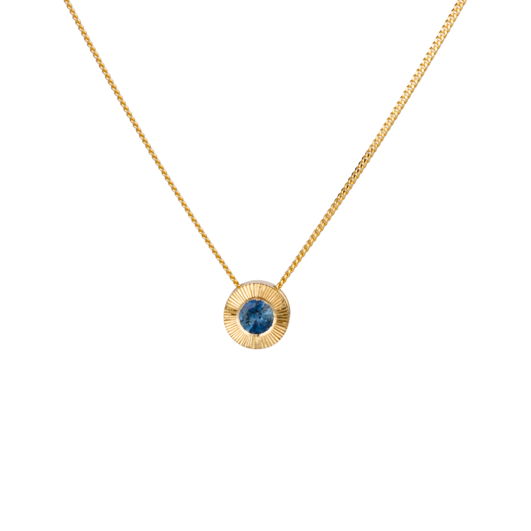 Denim Blue Montana Sapphire Medium Aurora Necklace