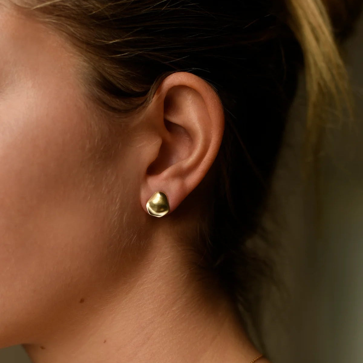 Mini Organic Brass Stud