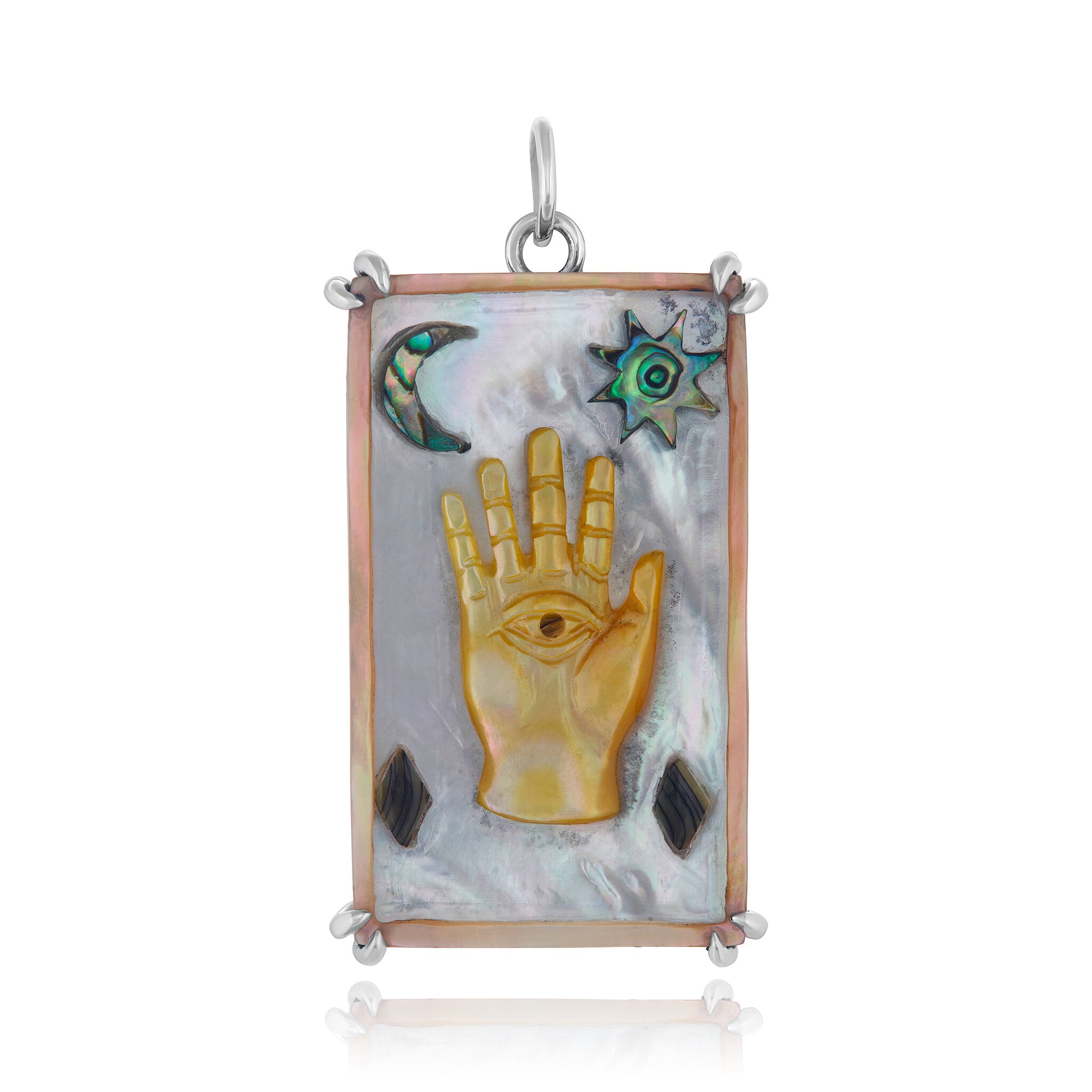 Hamsa Sacred Symbol Tablet Charm — Maura Green Trunk Show