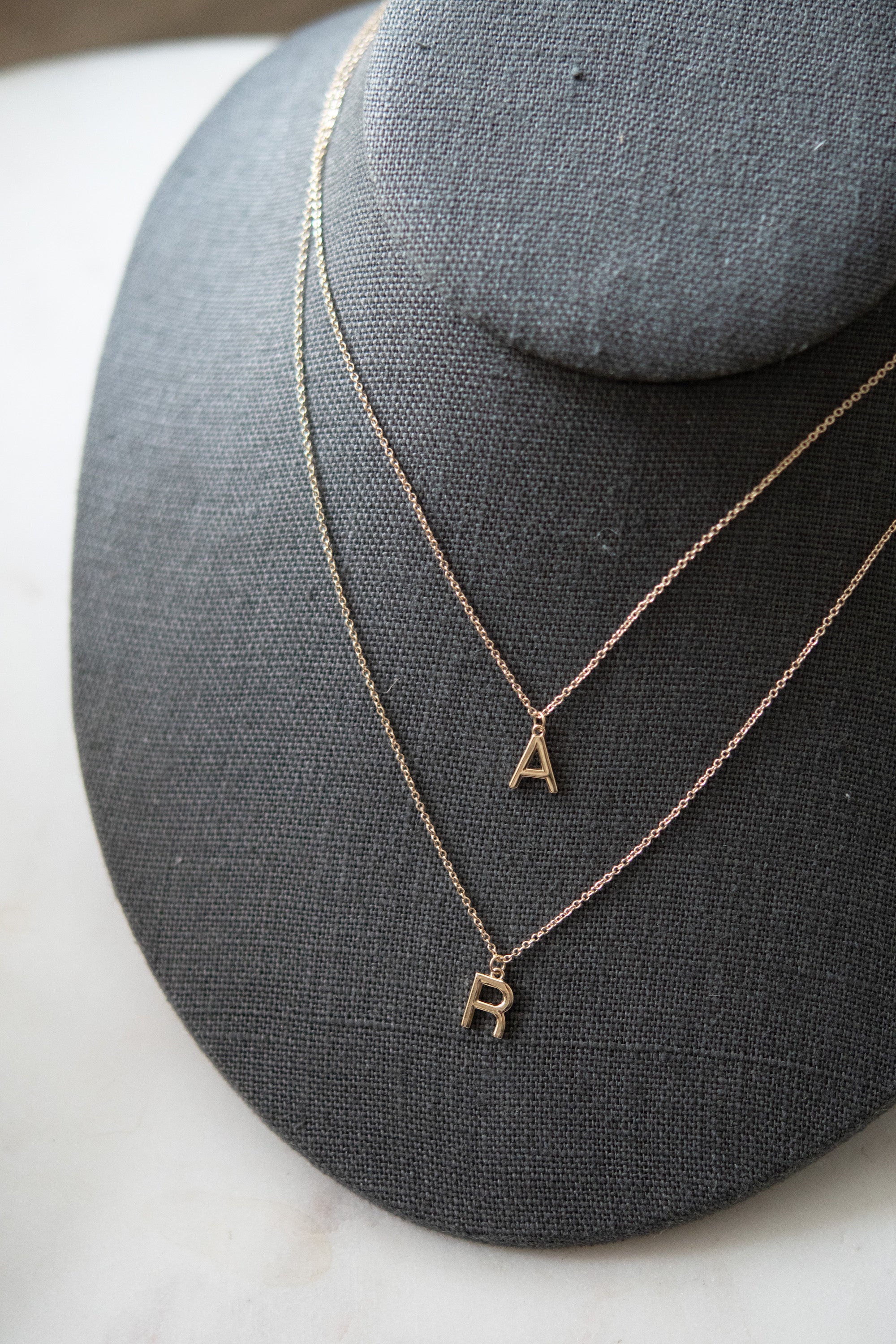 Initial Necklace / Sideways Letter Necklace / Necklace With Letter – M E I  R A K O