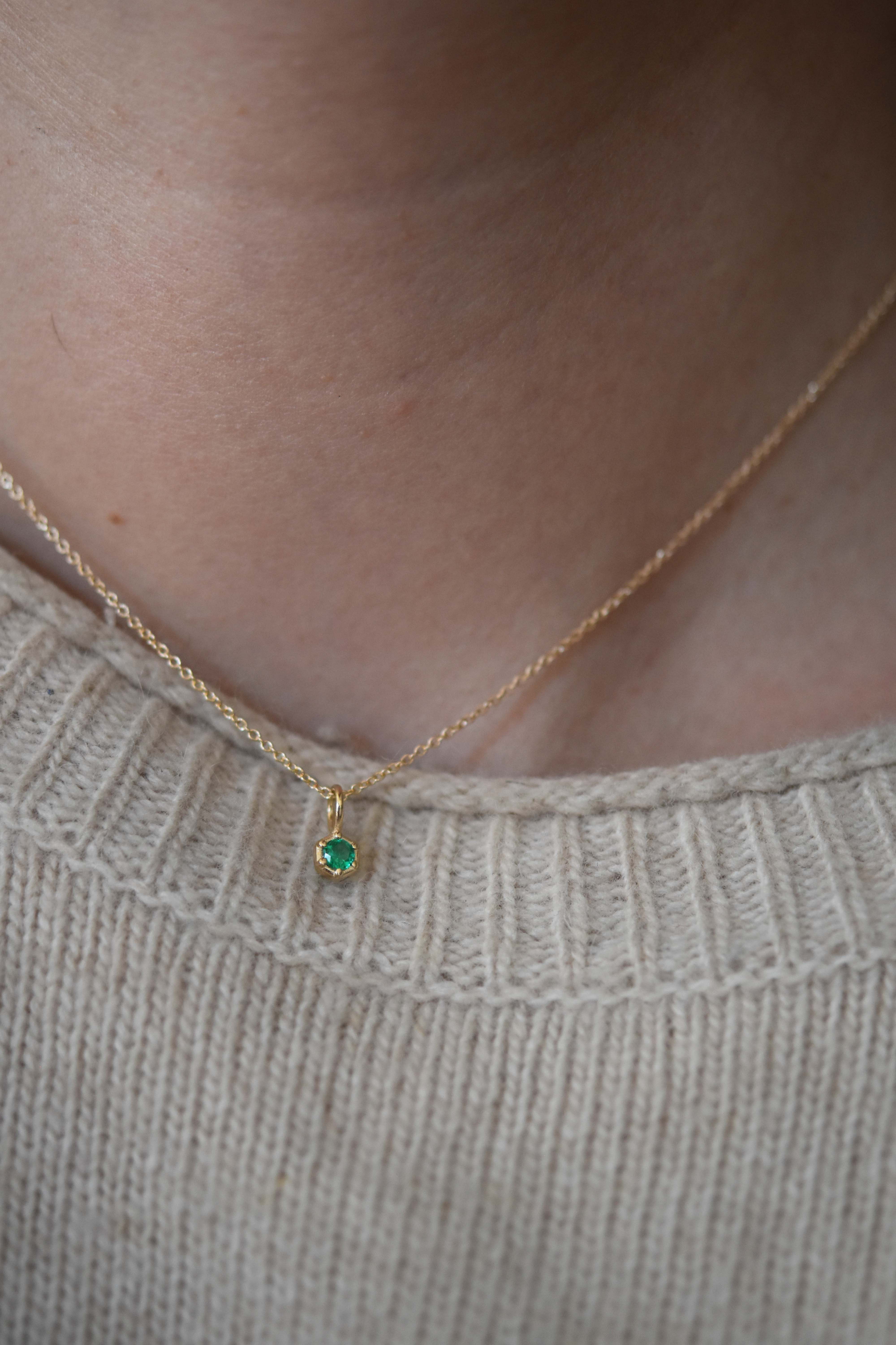 Birthstone Pendant - Emerald