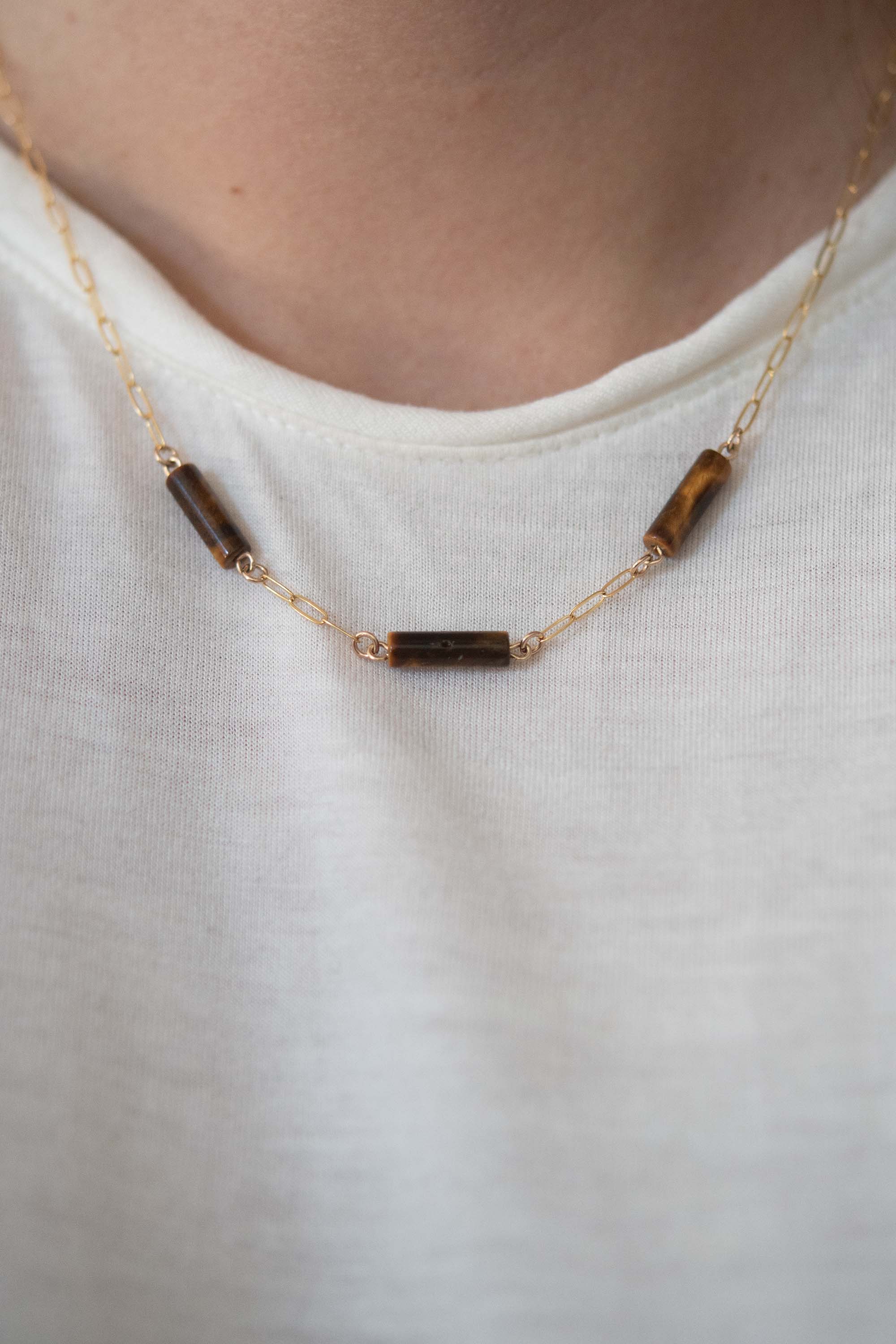 Nuit Necklace - Tiger's Eye