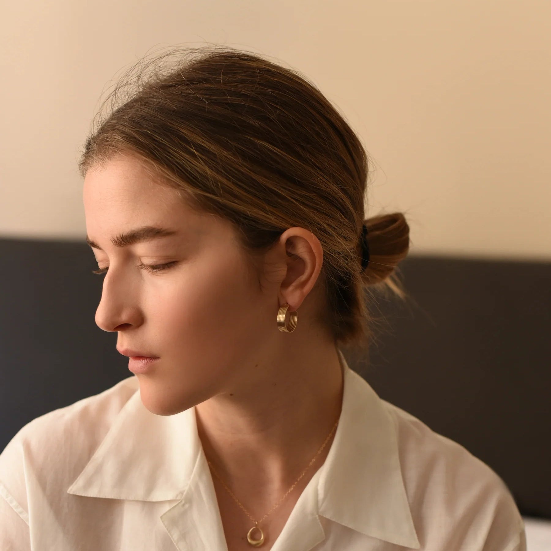 Ribbed Hoop Earrings