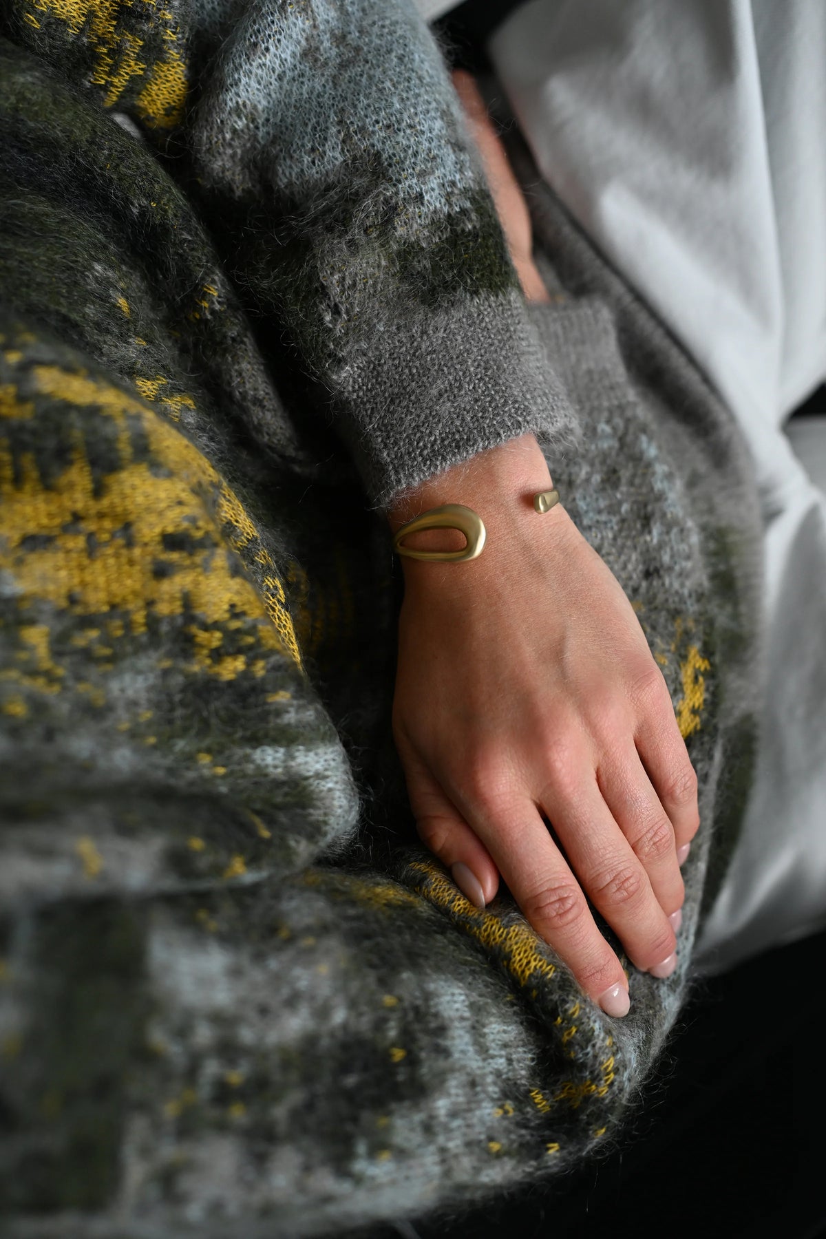Narrow Open Loop Brass Cuff — 8.6.4 Trunk Show