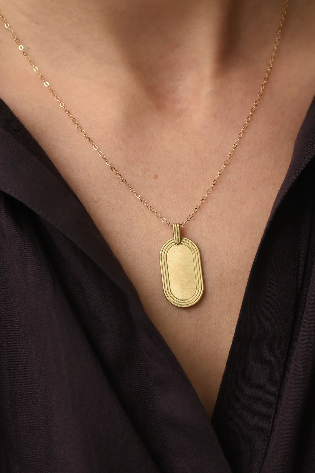 Tag Brass Necklace — 8.6.4 Trunk Show