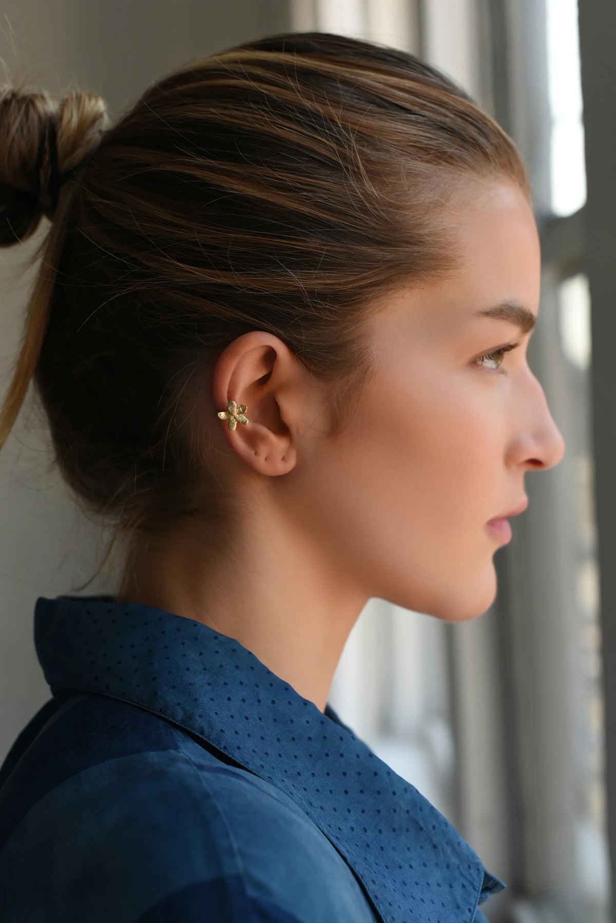 Flower Brass Ear Cuff — 8.6.4 Trunk Show