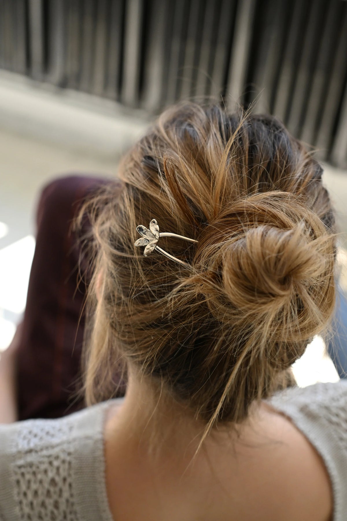 Lotus French Brass Hair Pin — 8.6.4 Trunk Show
