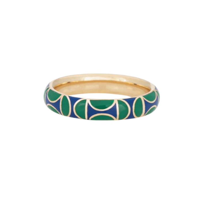 Deco Motif Enamel Band