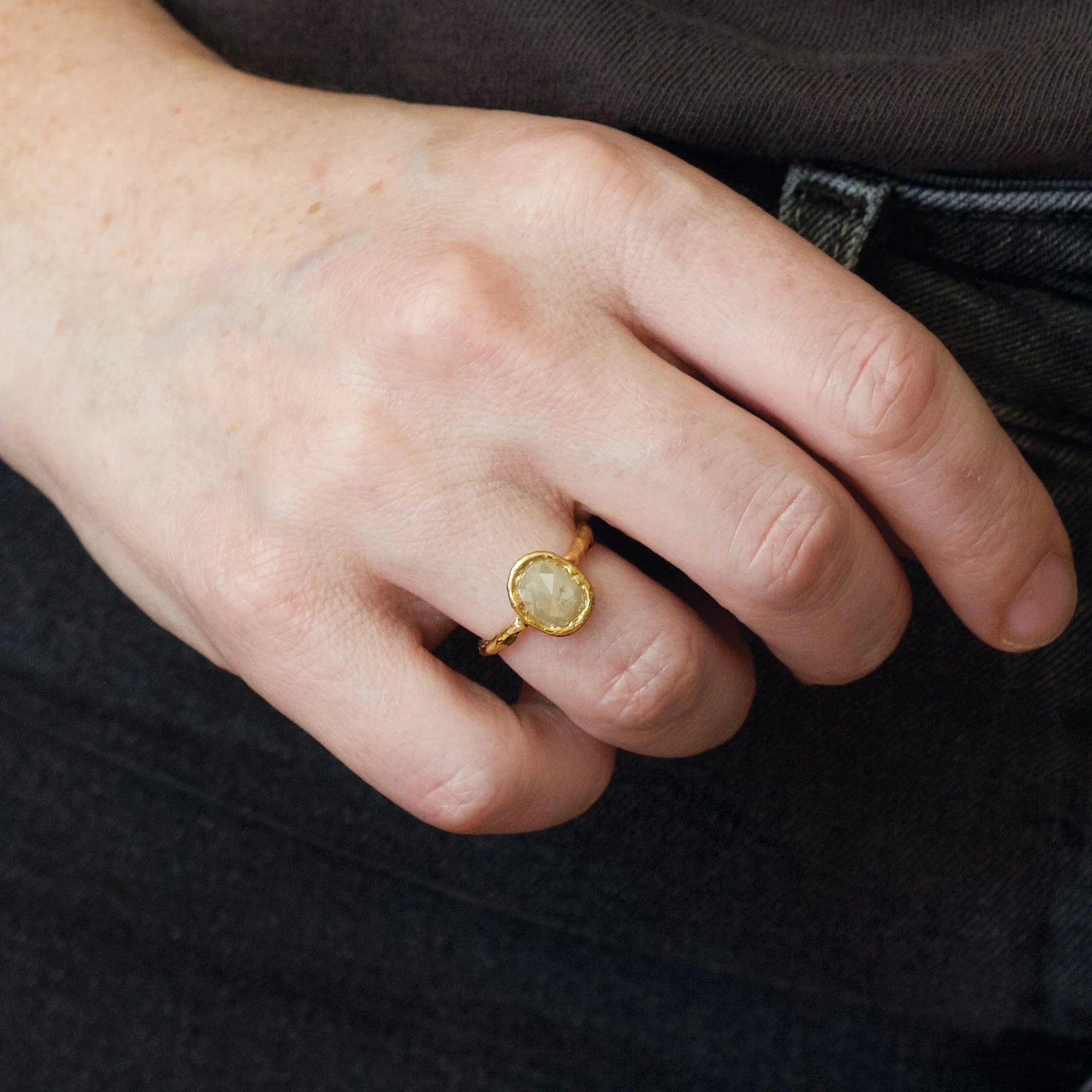 Oval Rose Cut Diamond Ring — Commitment, Curated