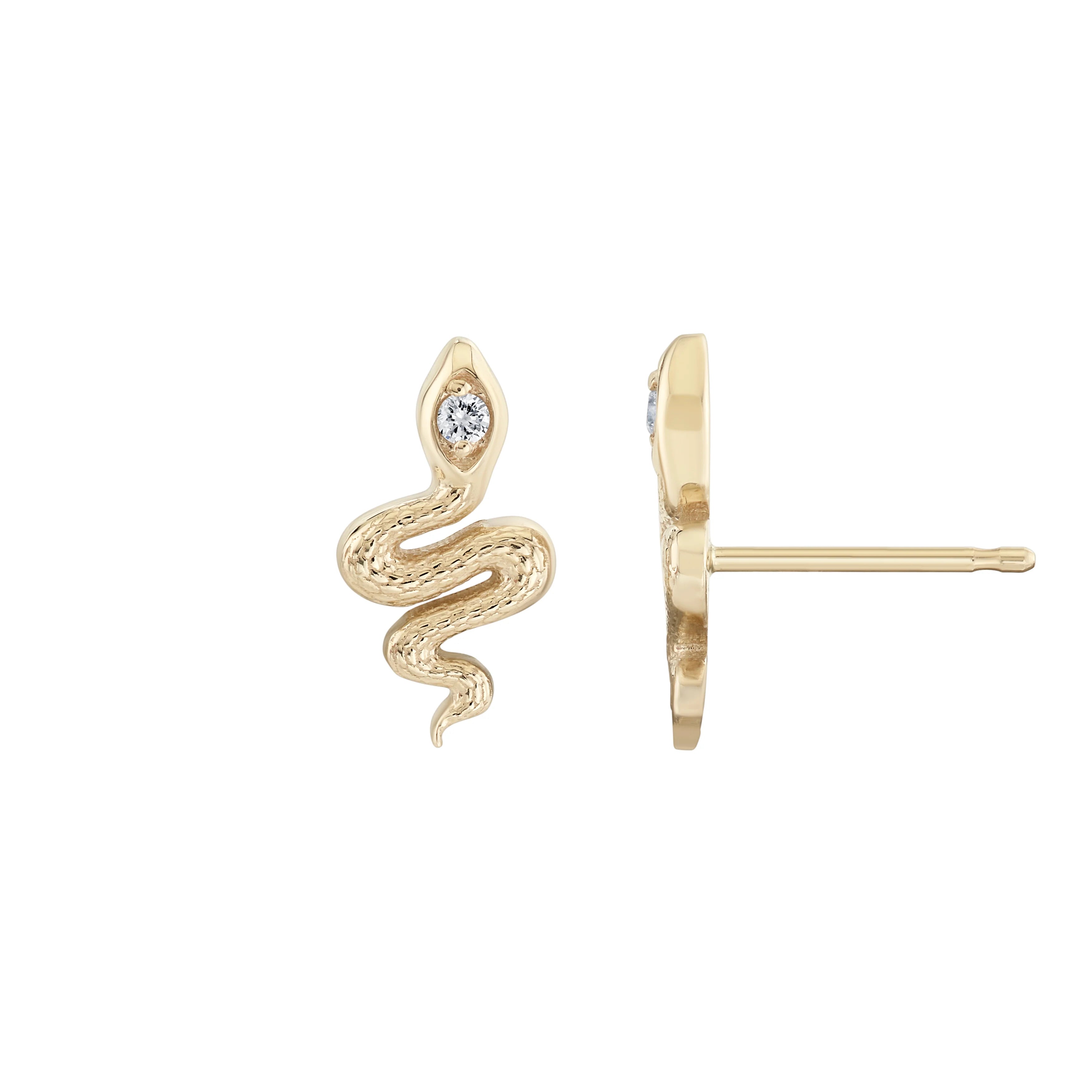 Diamond Head Snake Studs