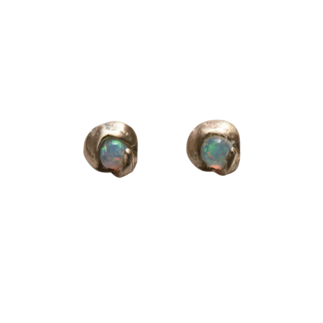 Nest Opal & Brass Studs