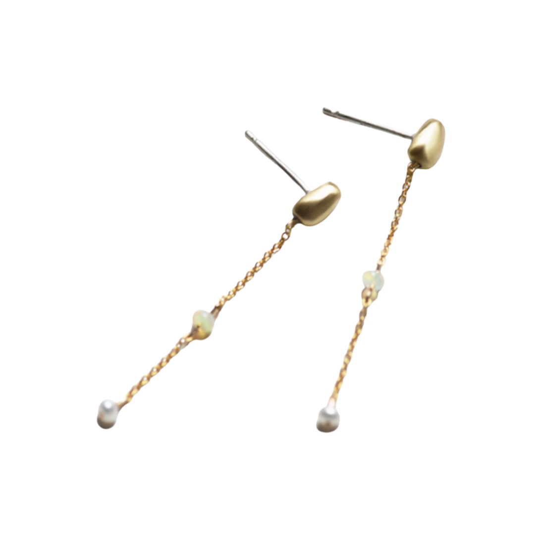Dew Drop Chain Earrings