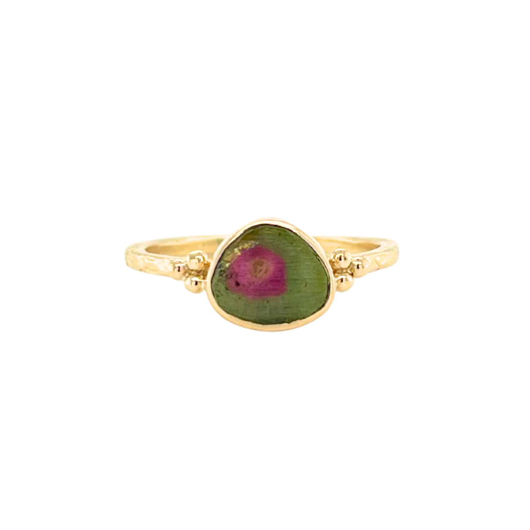 Watermelon Tourmaline Stacking Ring