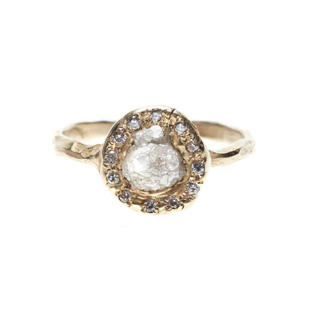 Rough Diamond Halo Ring — Commitment, Curated