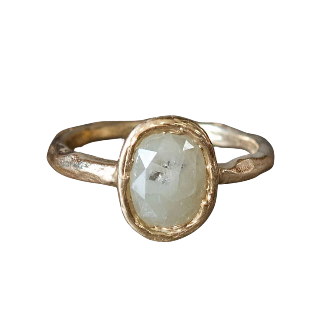 Oval Rose Cut Diamond Ring — Commitment, Curated
