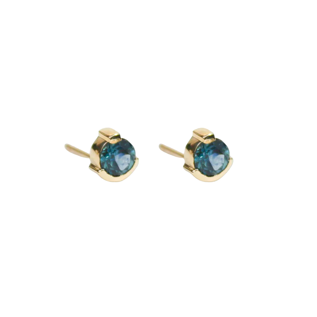 Aurora Blue Sapphire Studs