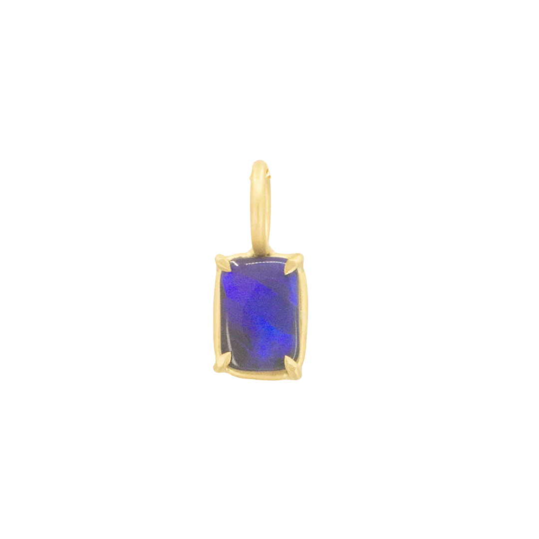 Rectangular Violet Opal Basket Pendant