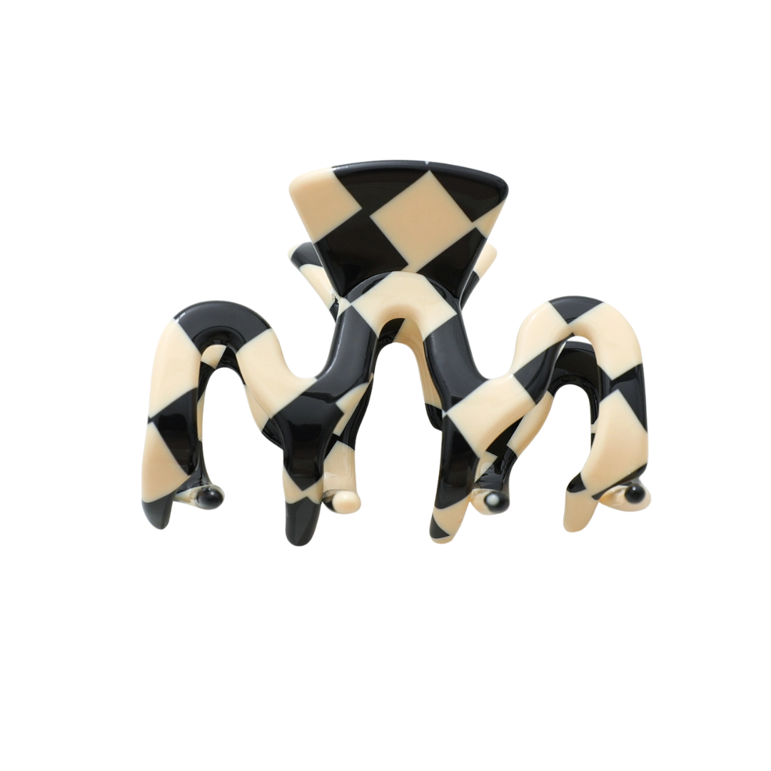 Esme Small Claw Clip - Checkmate