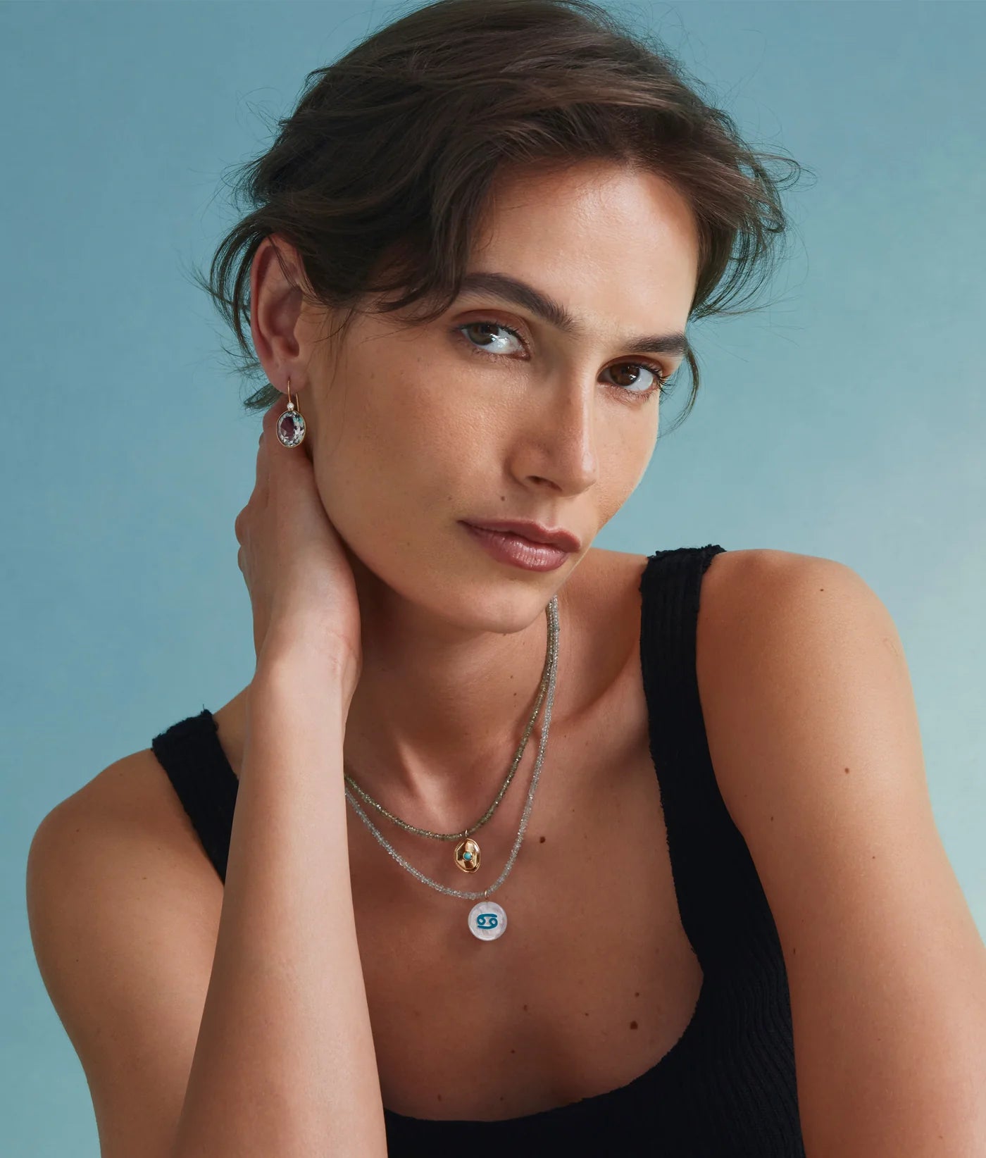 Tiny Beaded Green Sapphire Necklace — Charm + Chain Trunk Show