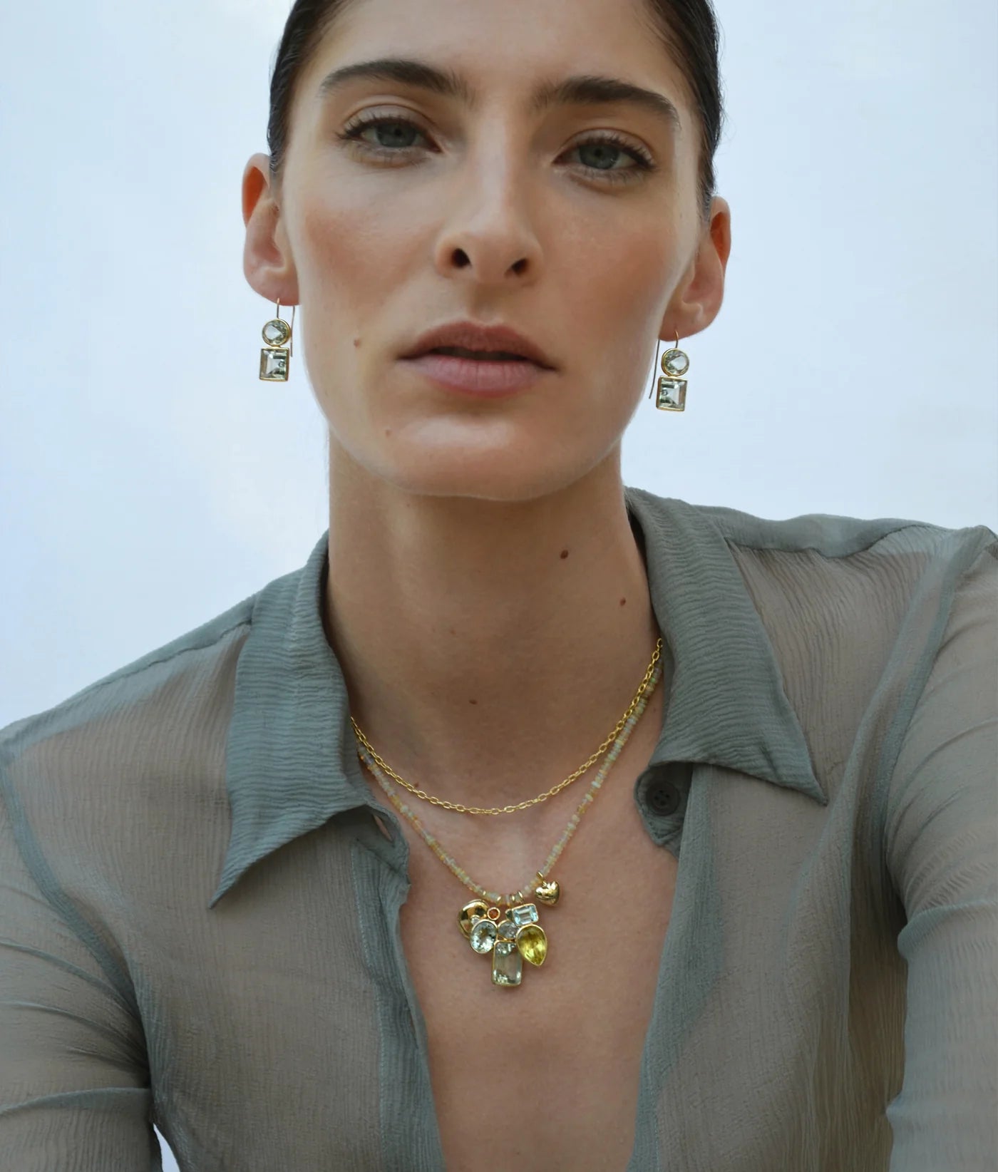 Tiny Beaded Opal Necklace — Charm + Chain Trunk Show