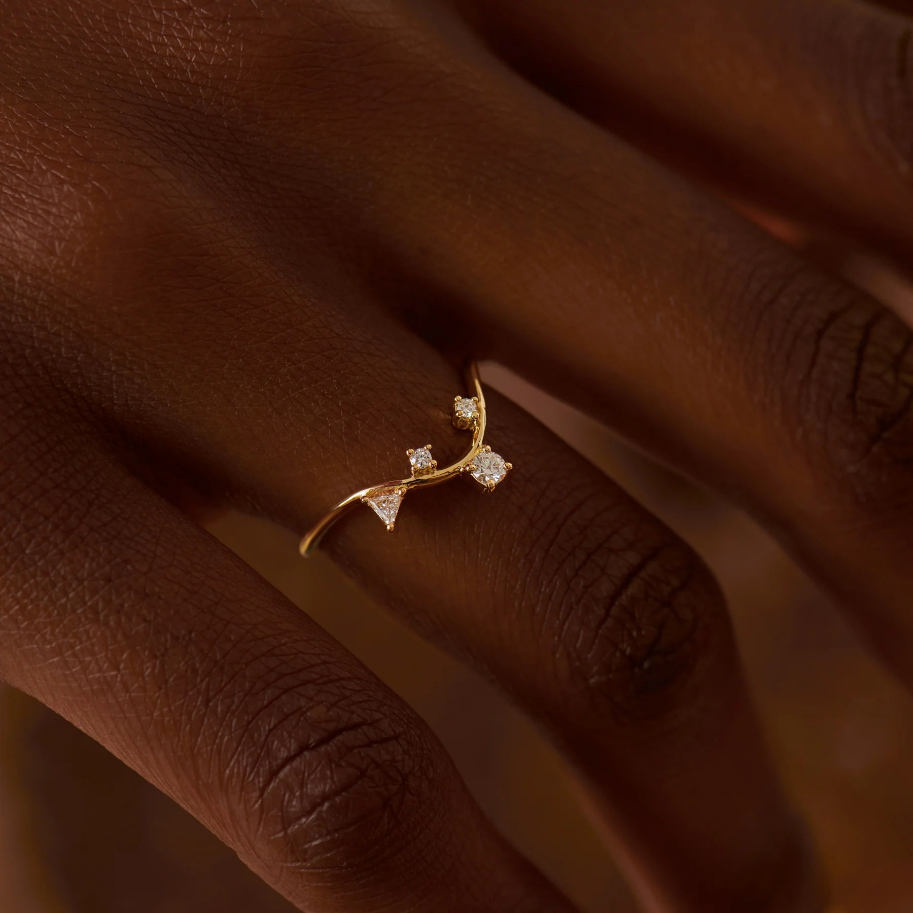 Gather Mixed Cut Diamond Wedding Band