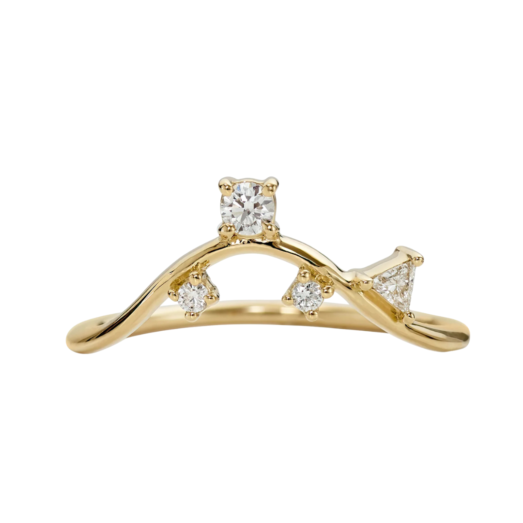 Gather Mixed Cut Diamond Wedding Band