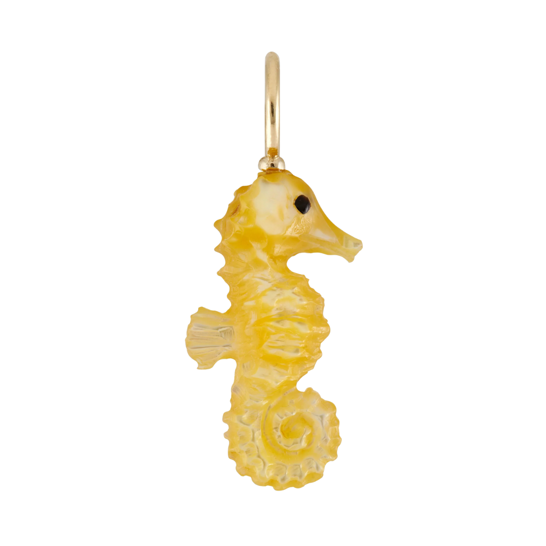 Golden Mother of Pearl Seahorse