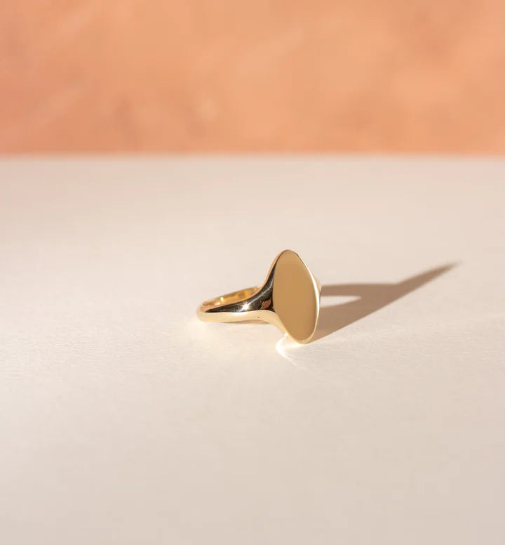 Almond Signet Ring