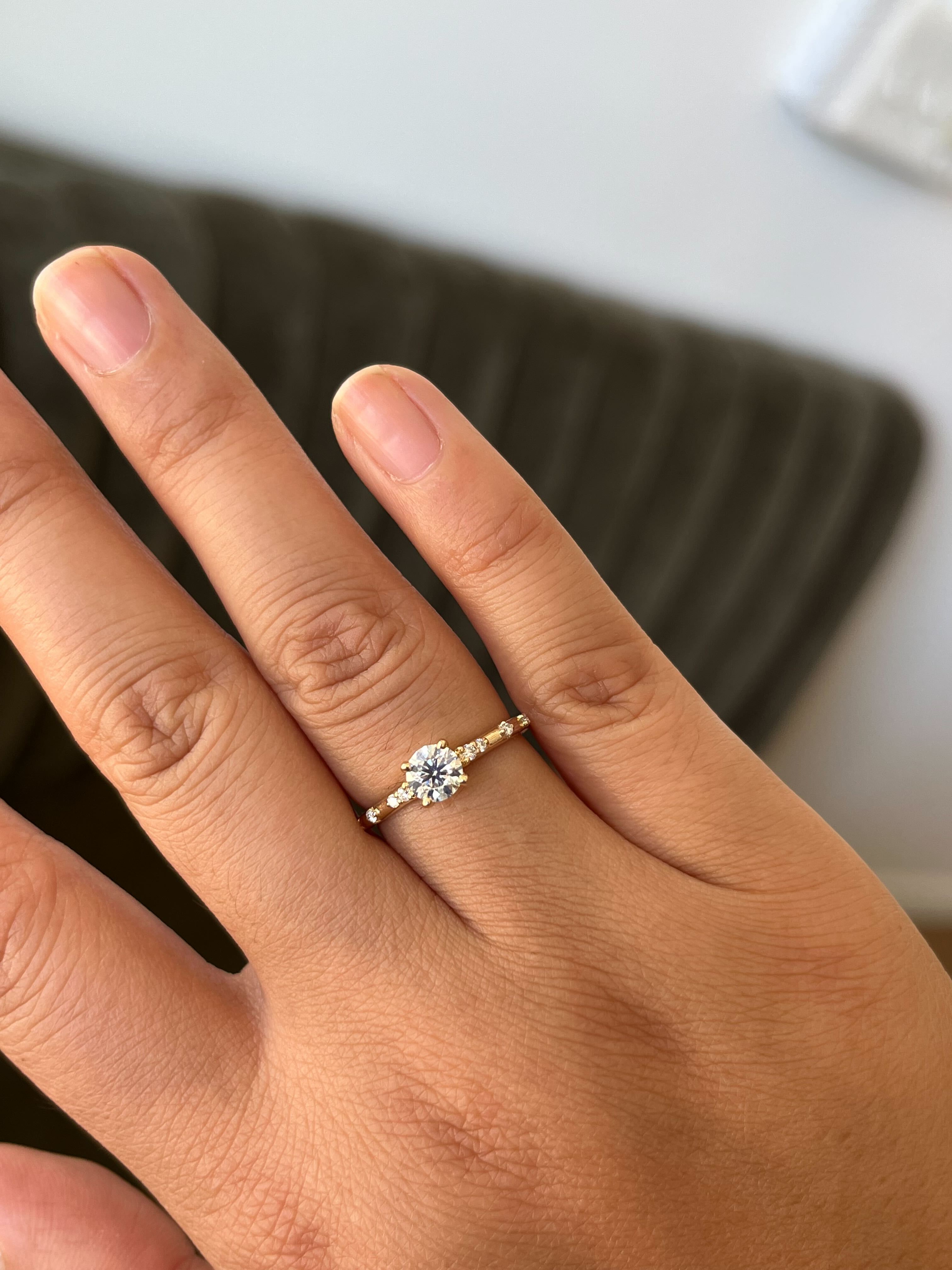 Scattered Diamond Ring