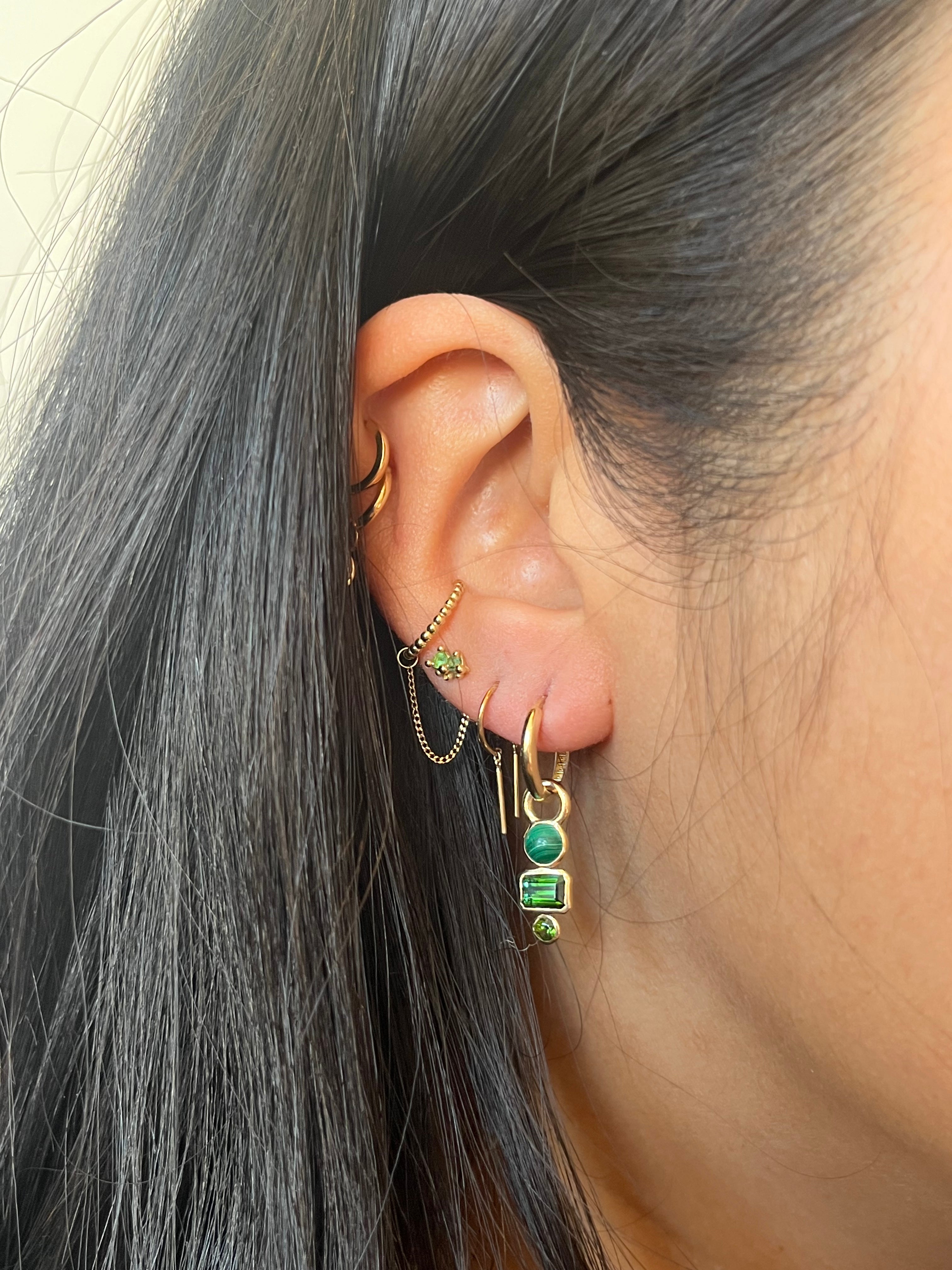 Color Block Charm Earrings