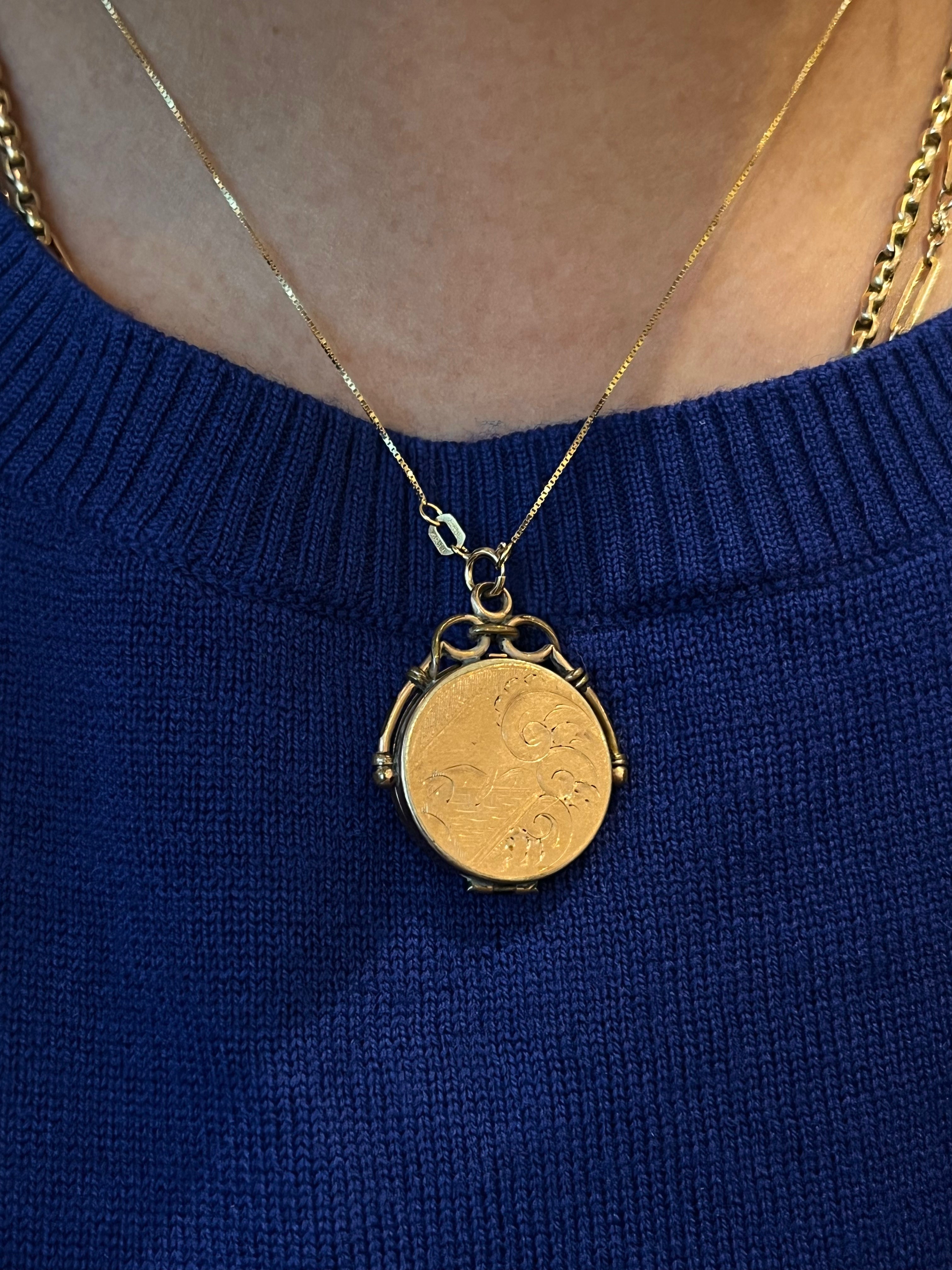 Vintage Gold Filled Engraved Locket