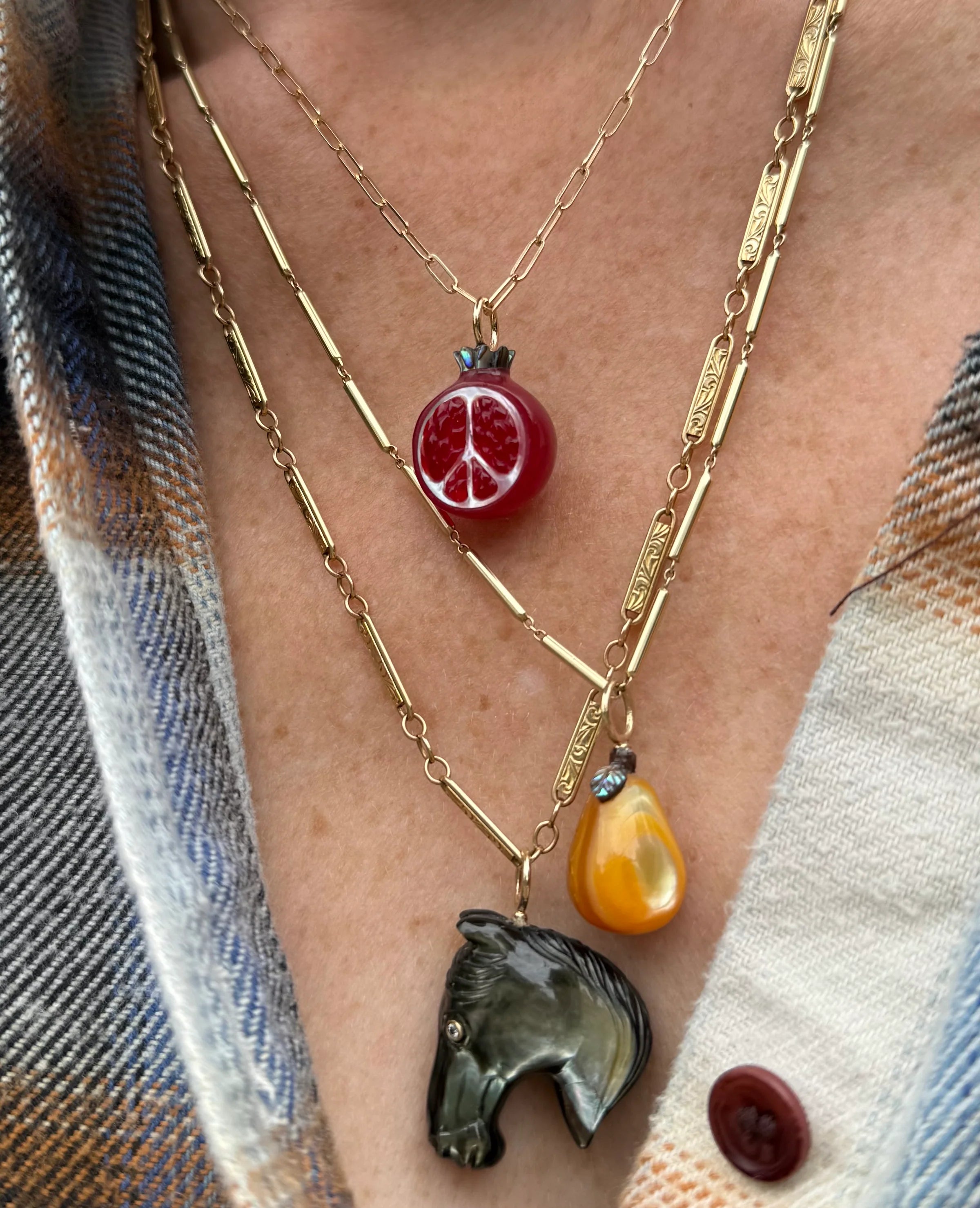 Golden Pear Charm — Maura Green Trunk Show