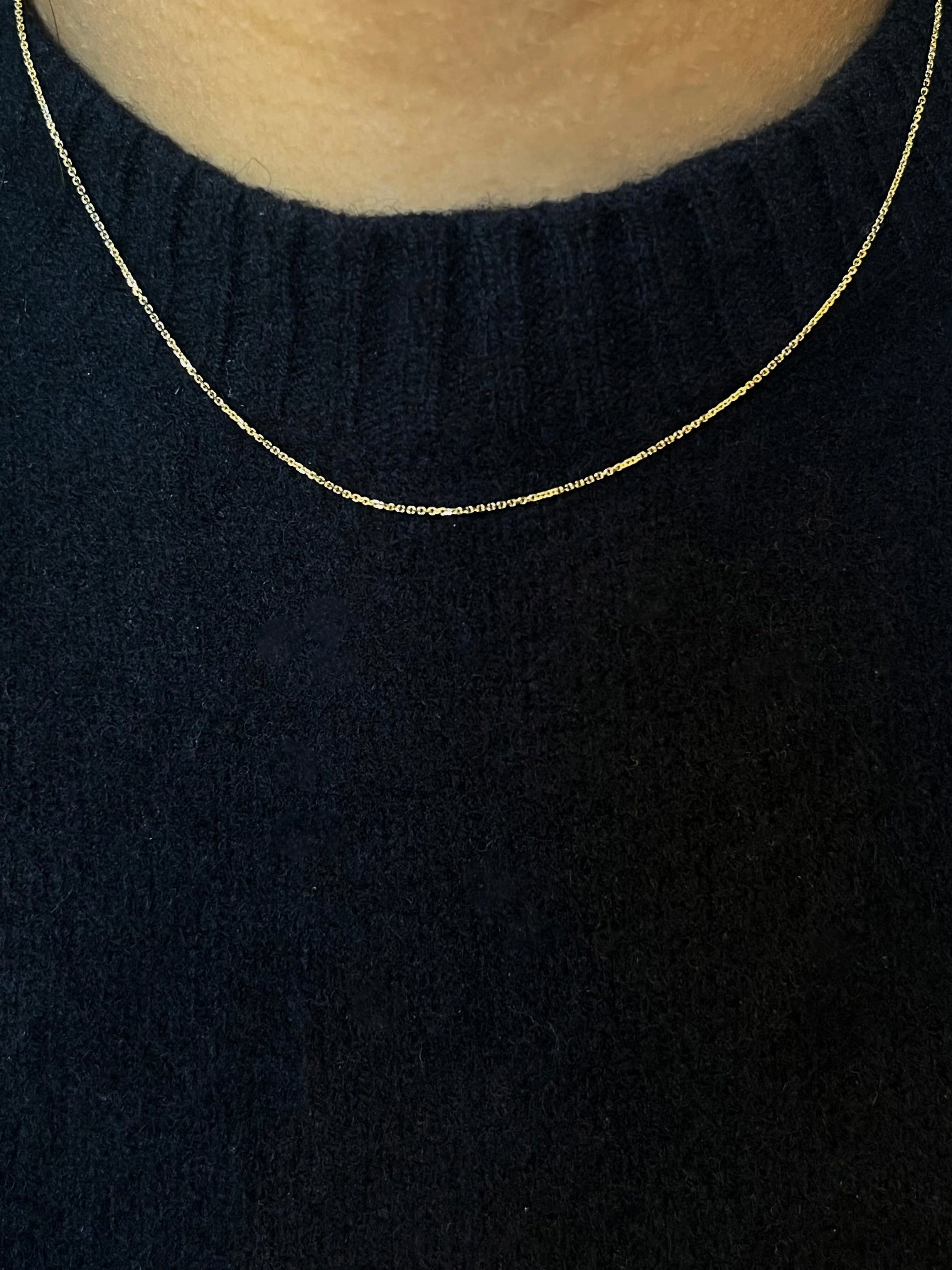 0.8mm Diamond Cut Cable Chain