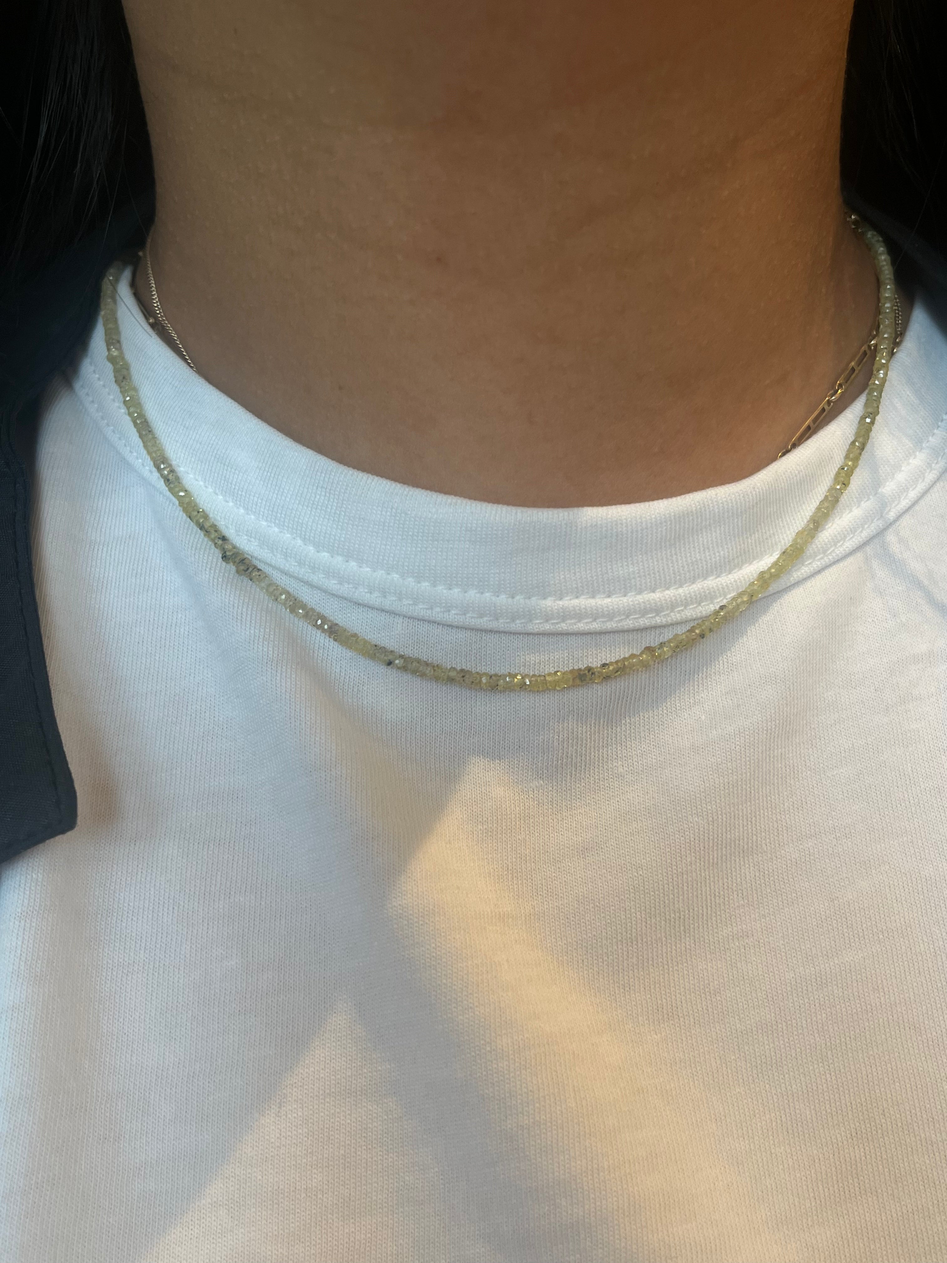 Green Sapphire Beaded Necklace