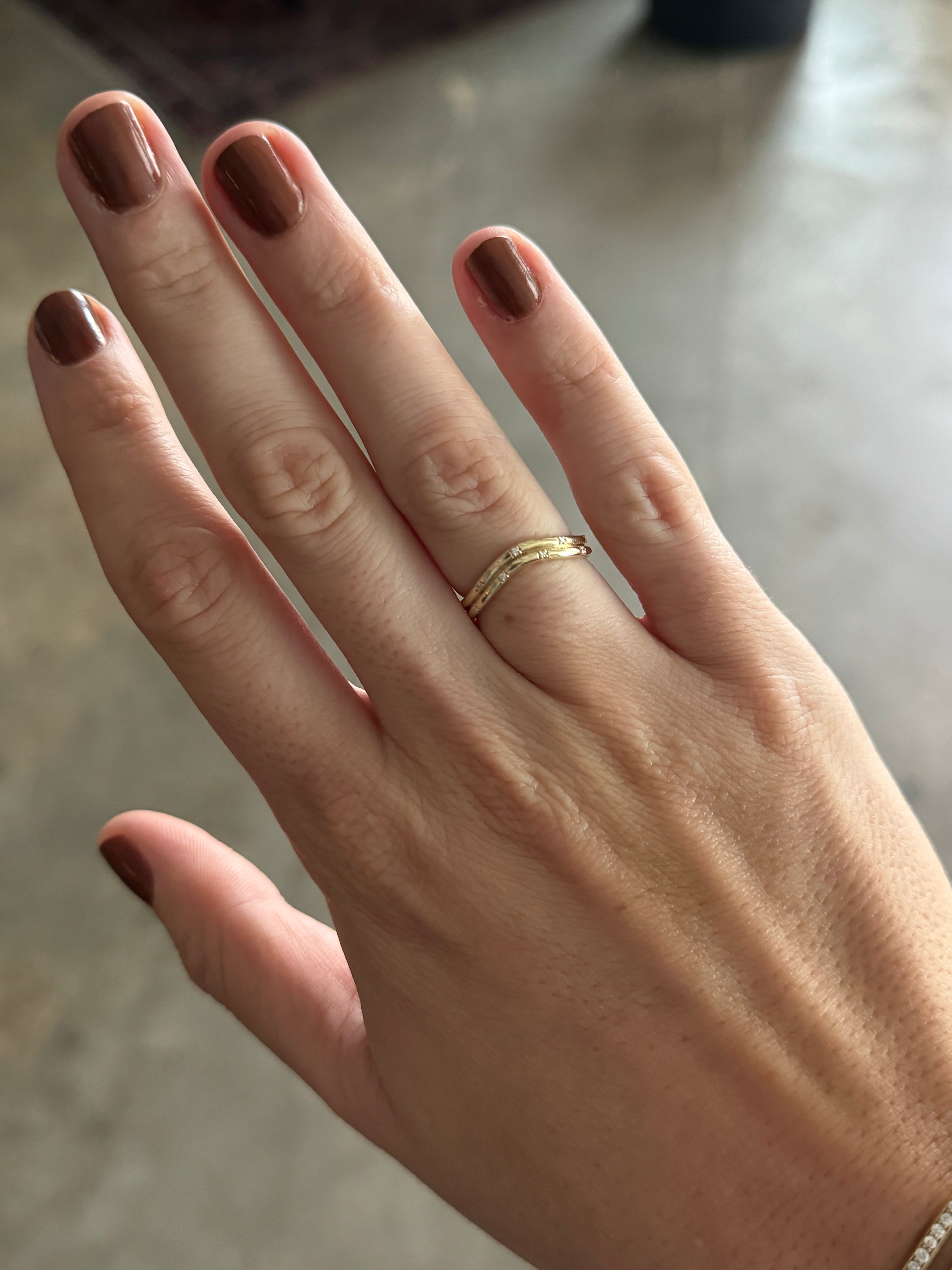 Checkerboard Double Ellipse Ring — Commitment, Curated