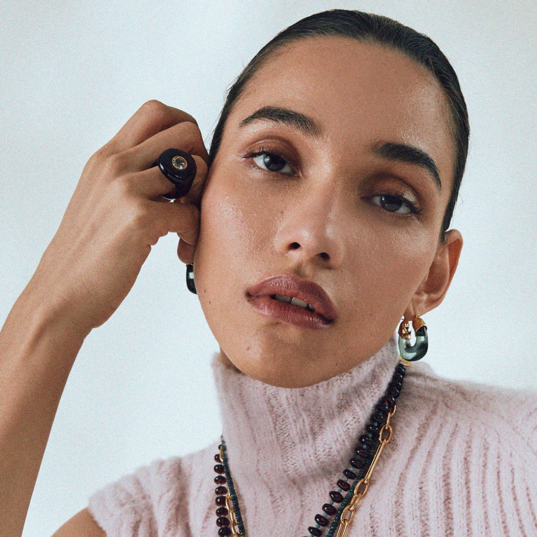Mini Organic Hoops - Forest — Lizzie Fortunato Demi-Fine Trunk Show