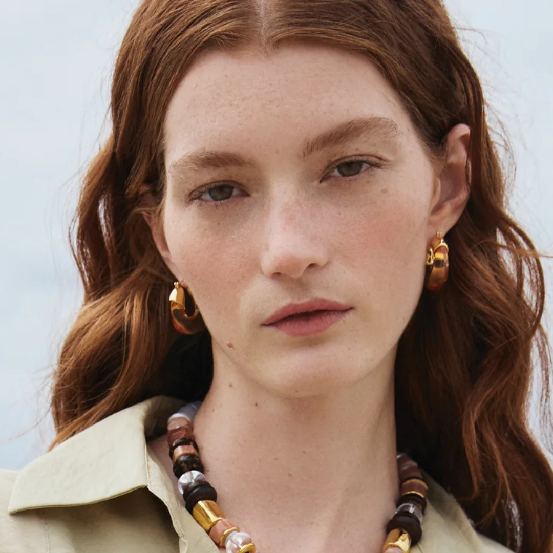 Organic Hoops in Honey — Lizzie Fortunato Demi-Fine Trunk Show