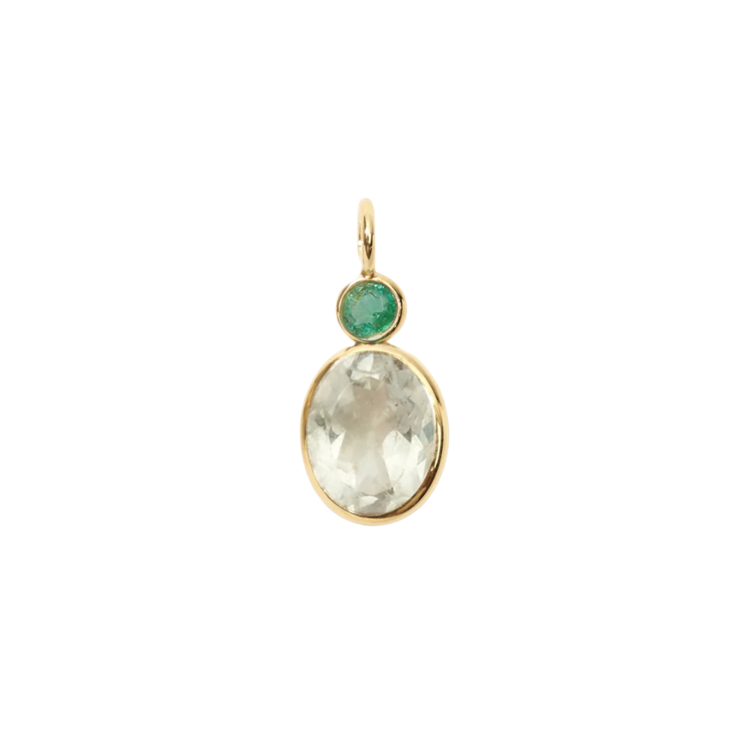 Oval Charm - Emerald + Green Amethyst — Charm + Chain Trunk Show