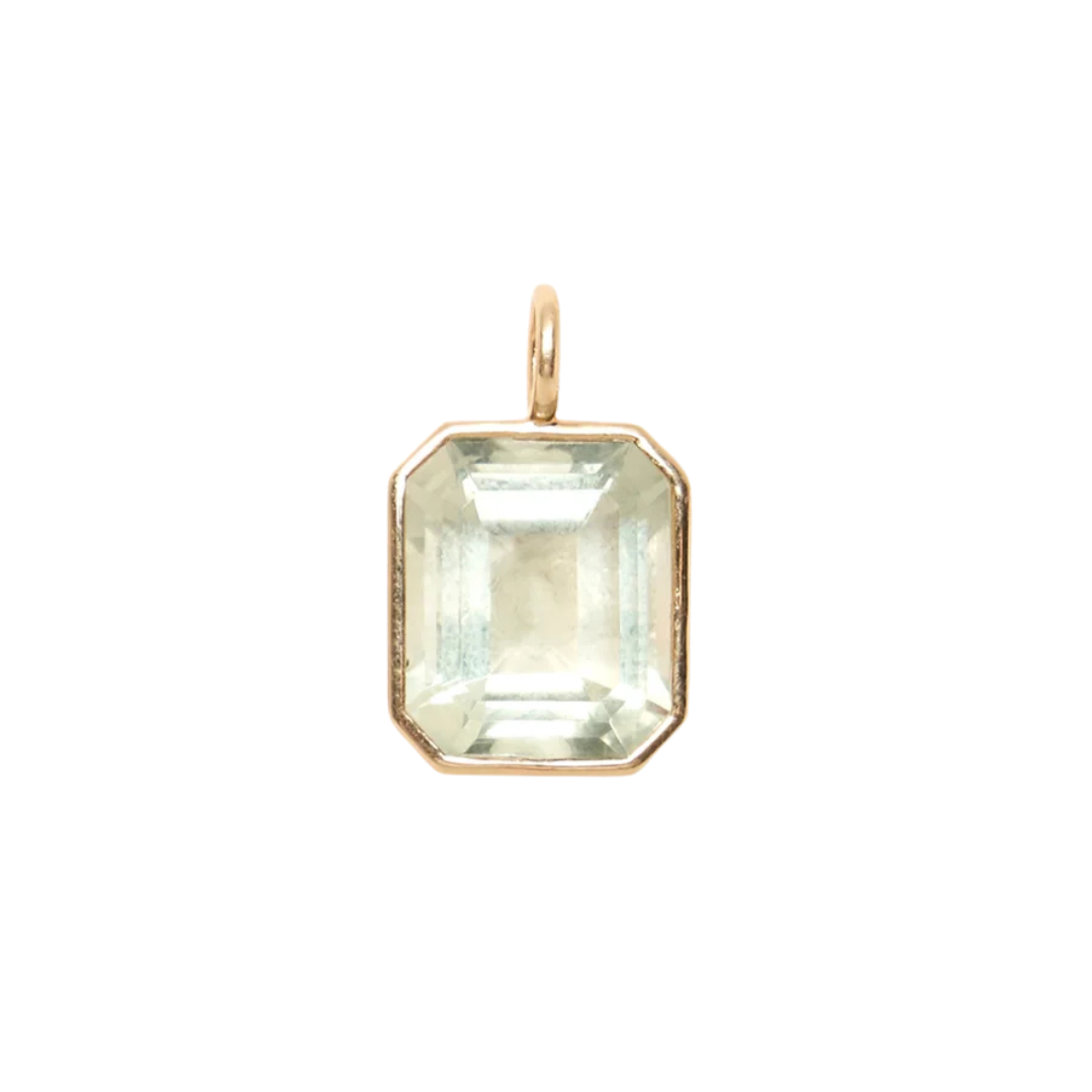 Singular Rectangle Charm - Green Amethyst — Charm + Chain Trunk Show