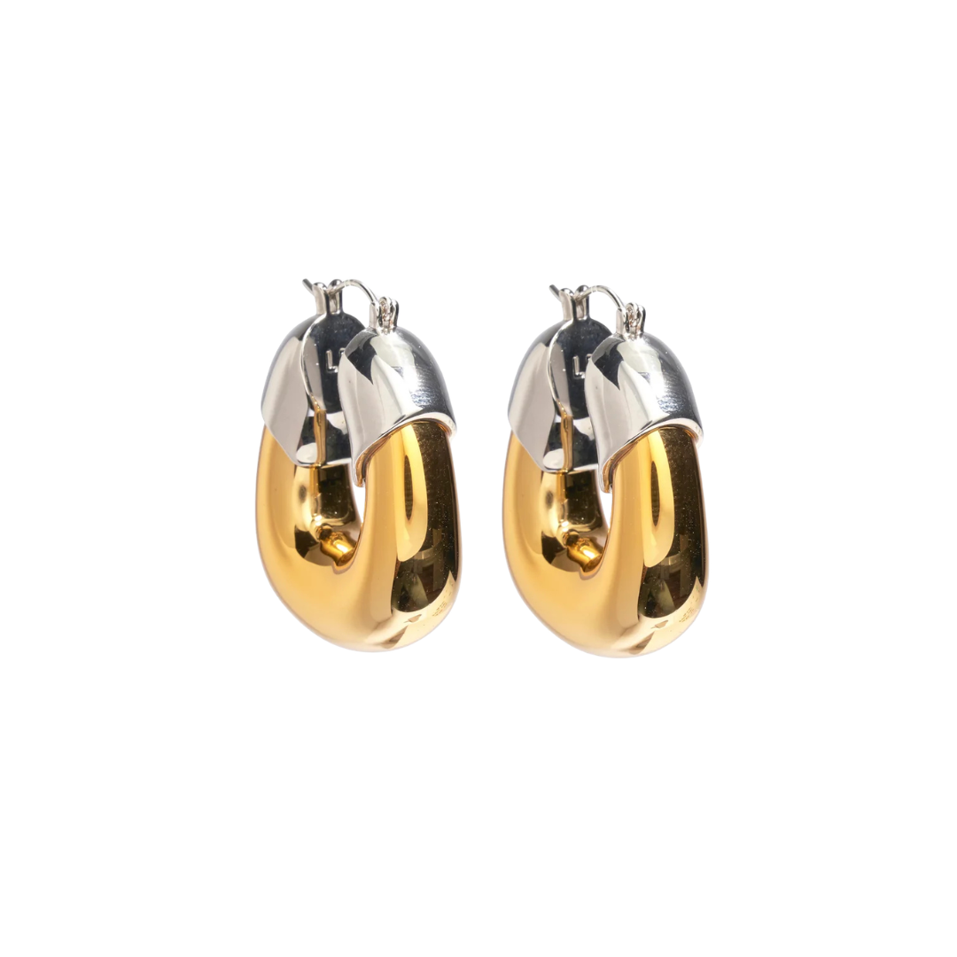 Organic Hoops in Mixed Metal — Lizzie Fortunato Demi-Fine Trunk Show