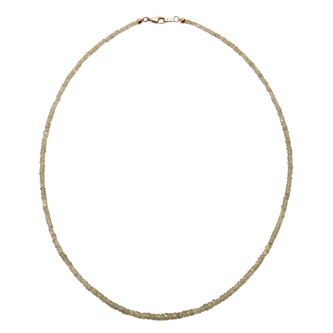 Tiny Beaded Green Sapphire Necklace — Charm + Chain Trunk Show