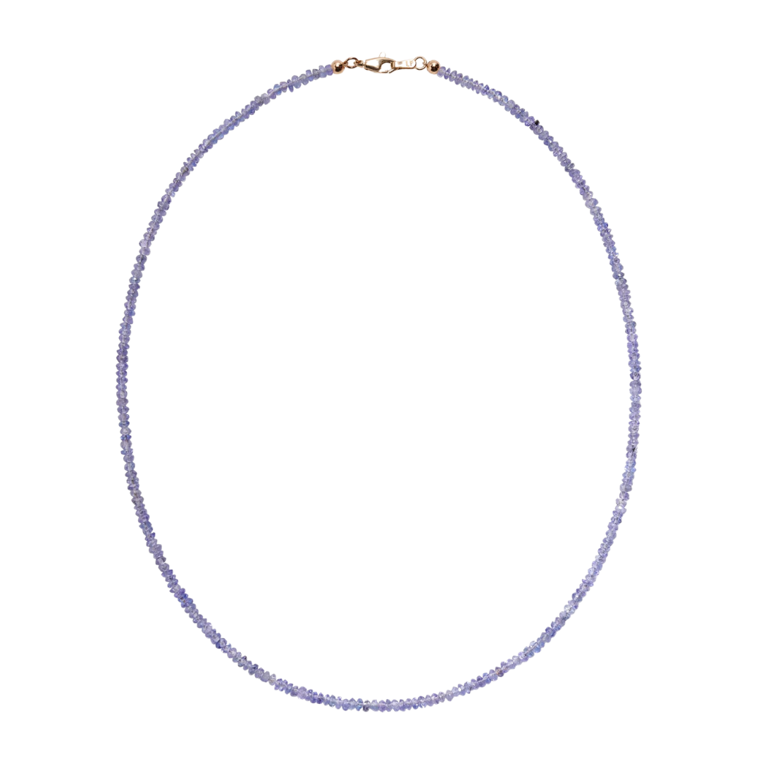 Tiny Beaded Tanzanite Necklace — Charm + Chain Trunk Show