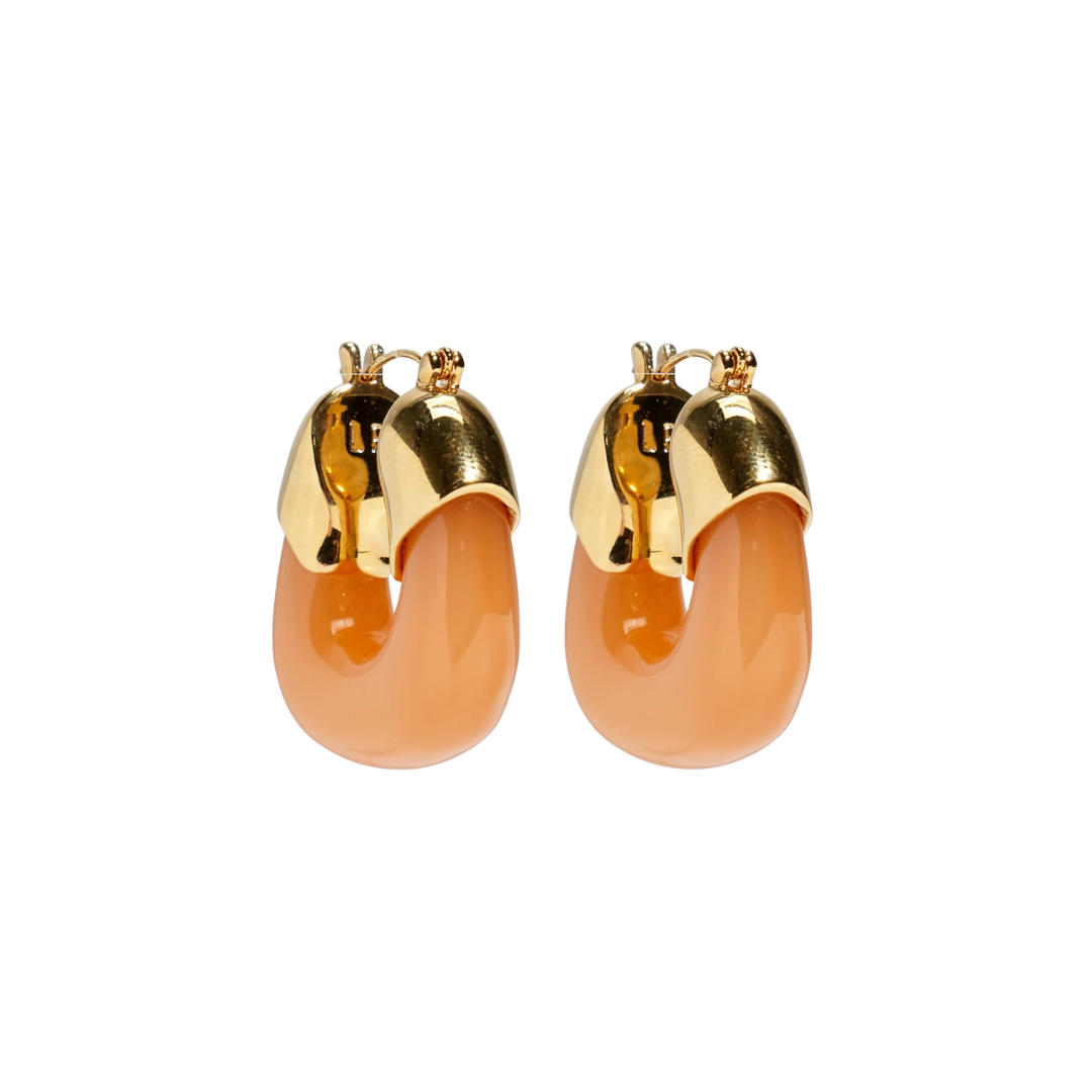 Organic Hoops in Tangerine