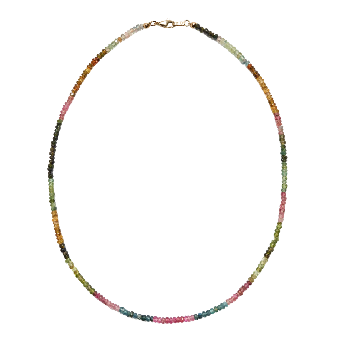 Tiny Beaded Tourmaline Necklace — Charm + Chain Trunk Show