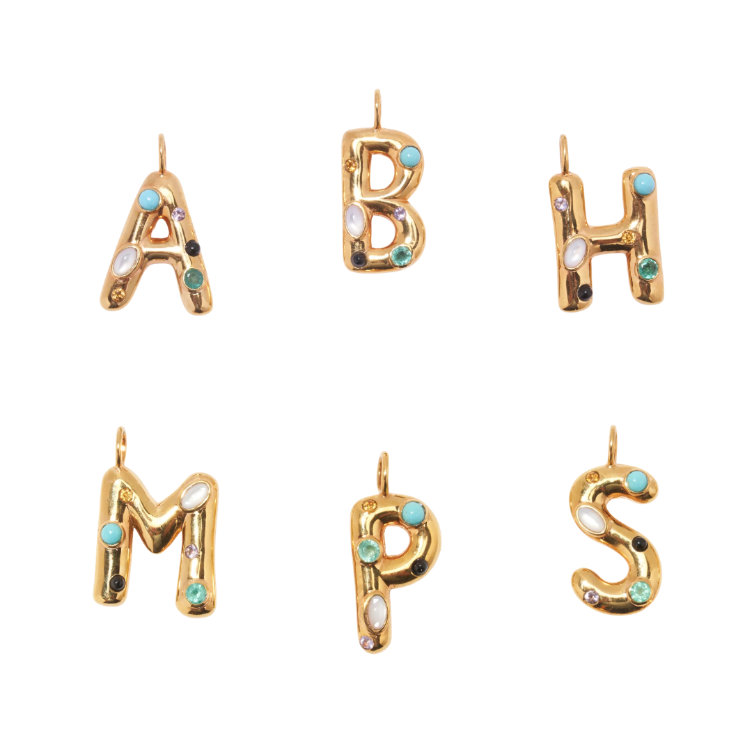 Confetti Letter Charm — Lizzie Fortunato Demi Fine Trunk Show