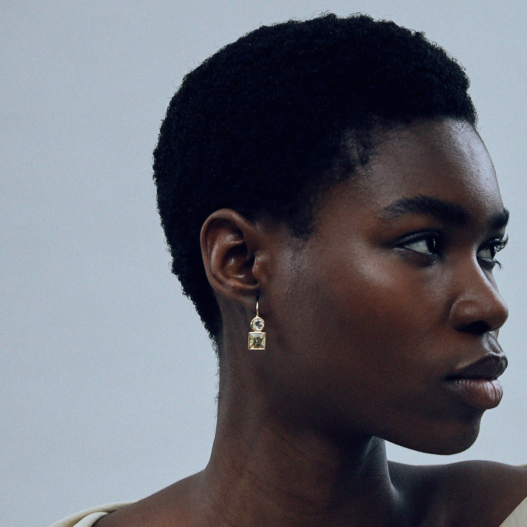 Pastille Earrings - Lemon Quartz